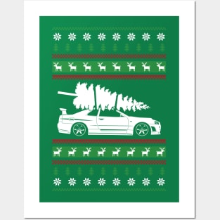 Christmas Nissan GTR R34 Posters and Art